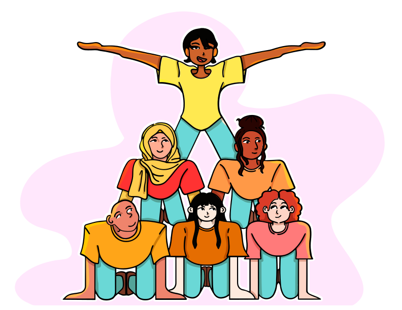 A group of people standing next to each other