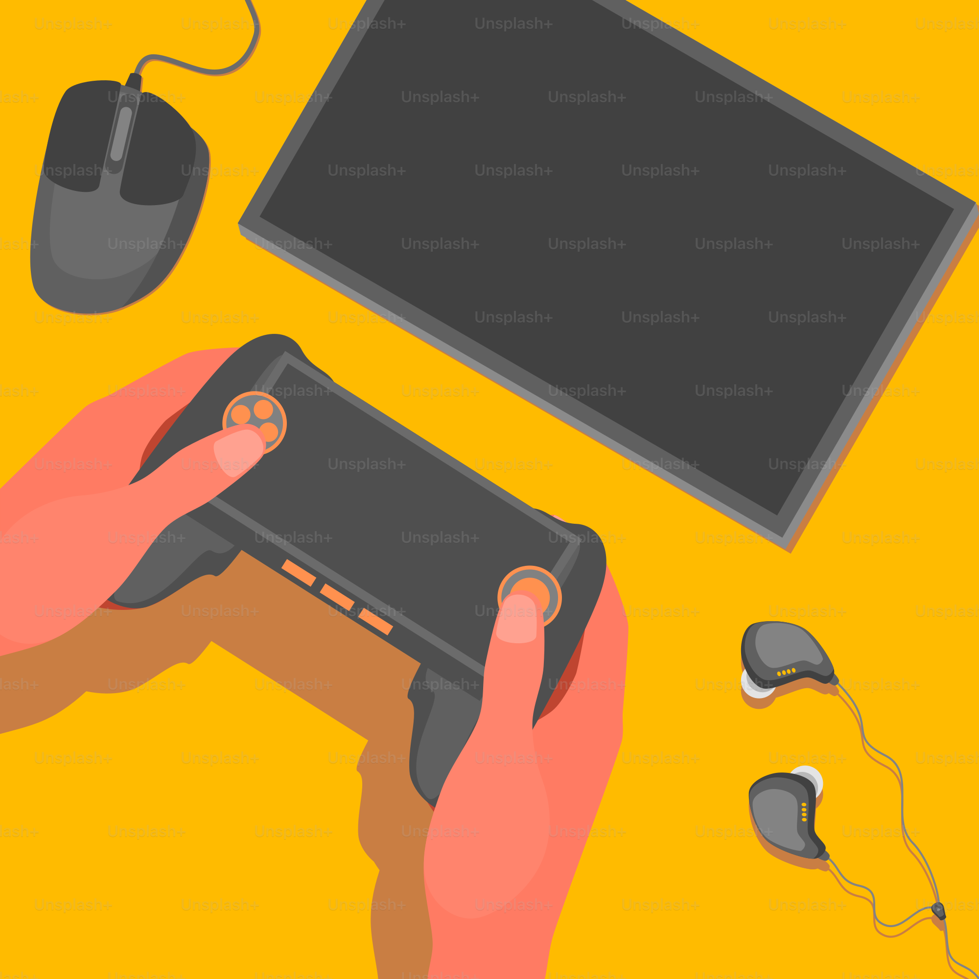 A person holding a video game controller in their hands