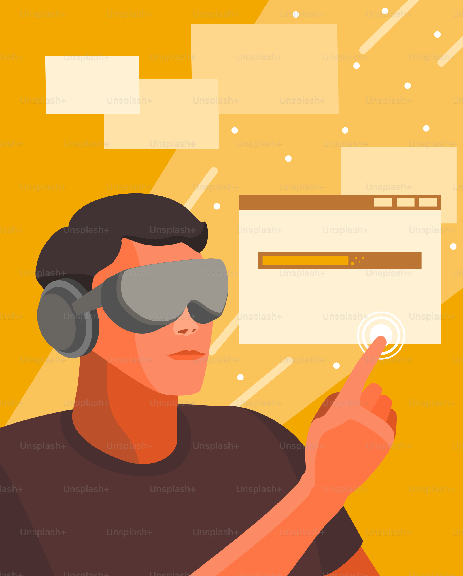 A man wearing a pair of headphones and holding a smart phone