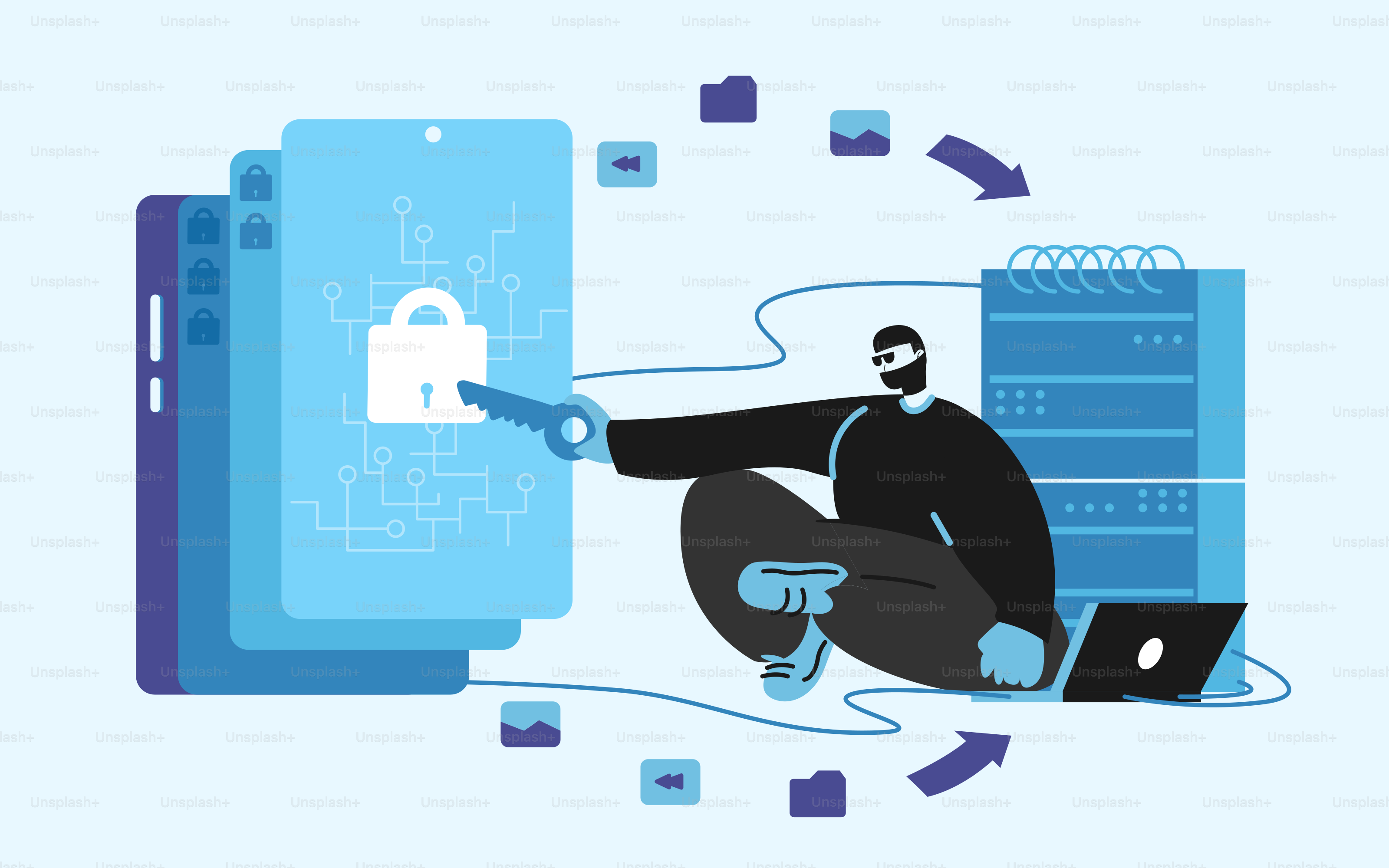 A man sitting on the ground in front of a laptop