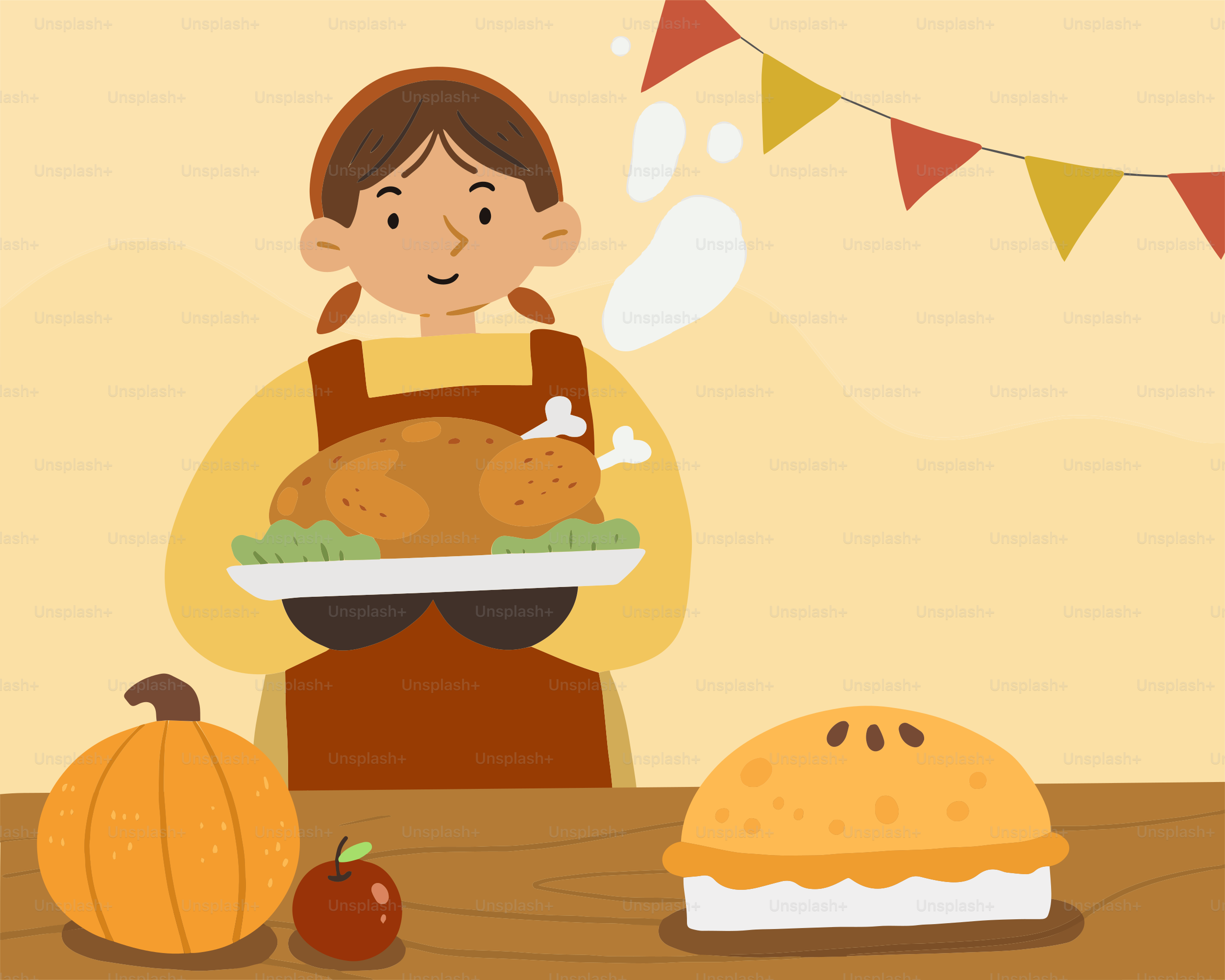 Une personne tenant une assiette avec une dinde dessus