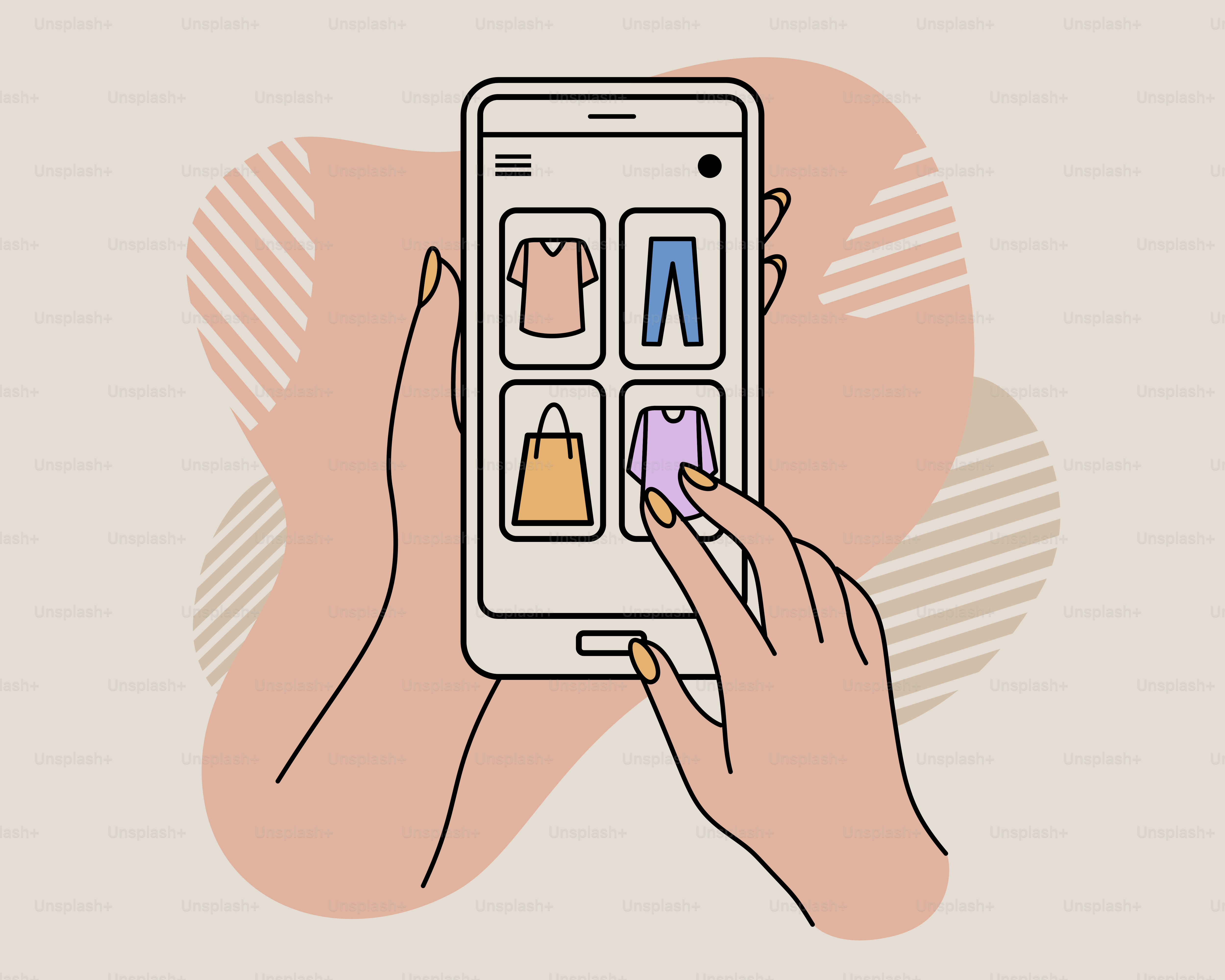 Uma mão segurando um smartphone com um botão