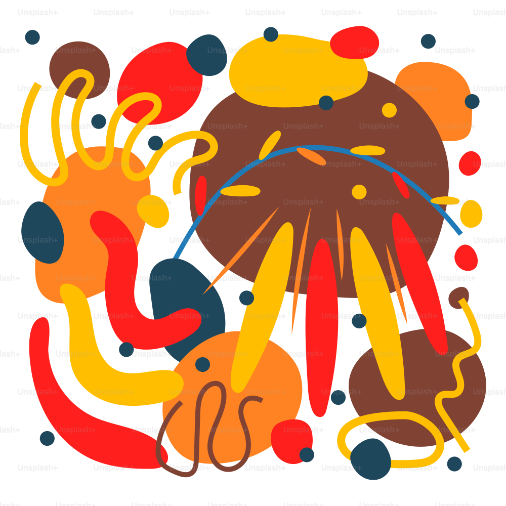 A picture of a group of different colored objects vector – Abstract ...