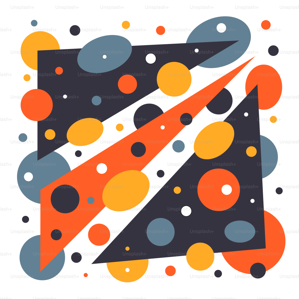 A picture of a triangle with dots on it