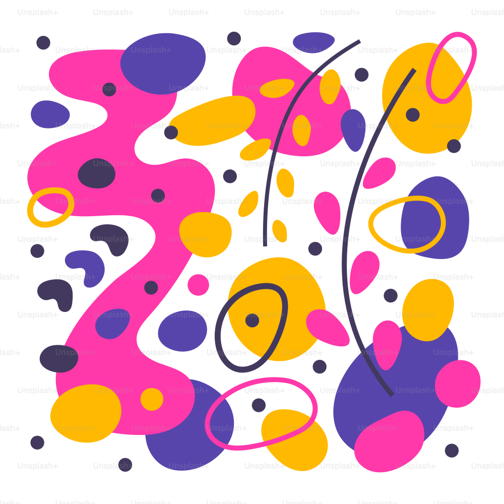 Une image d’un motif abstrait coloré sur fond blanc