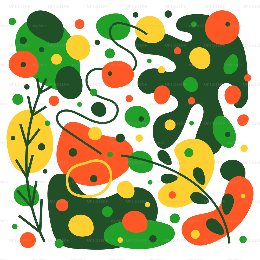 Ein Bild eines abstrakten Gemäldes mit weißem Hintergrund