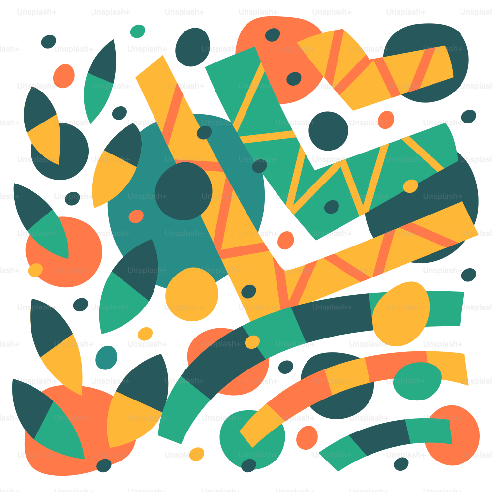 A poster with an abstract design on it