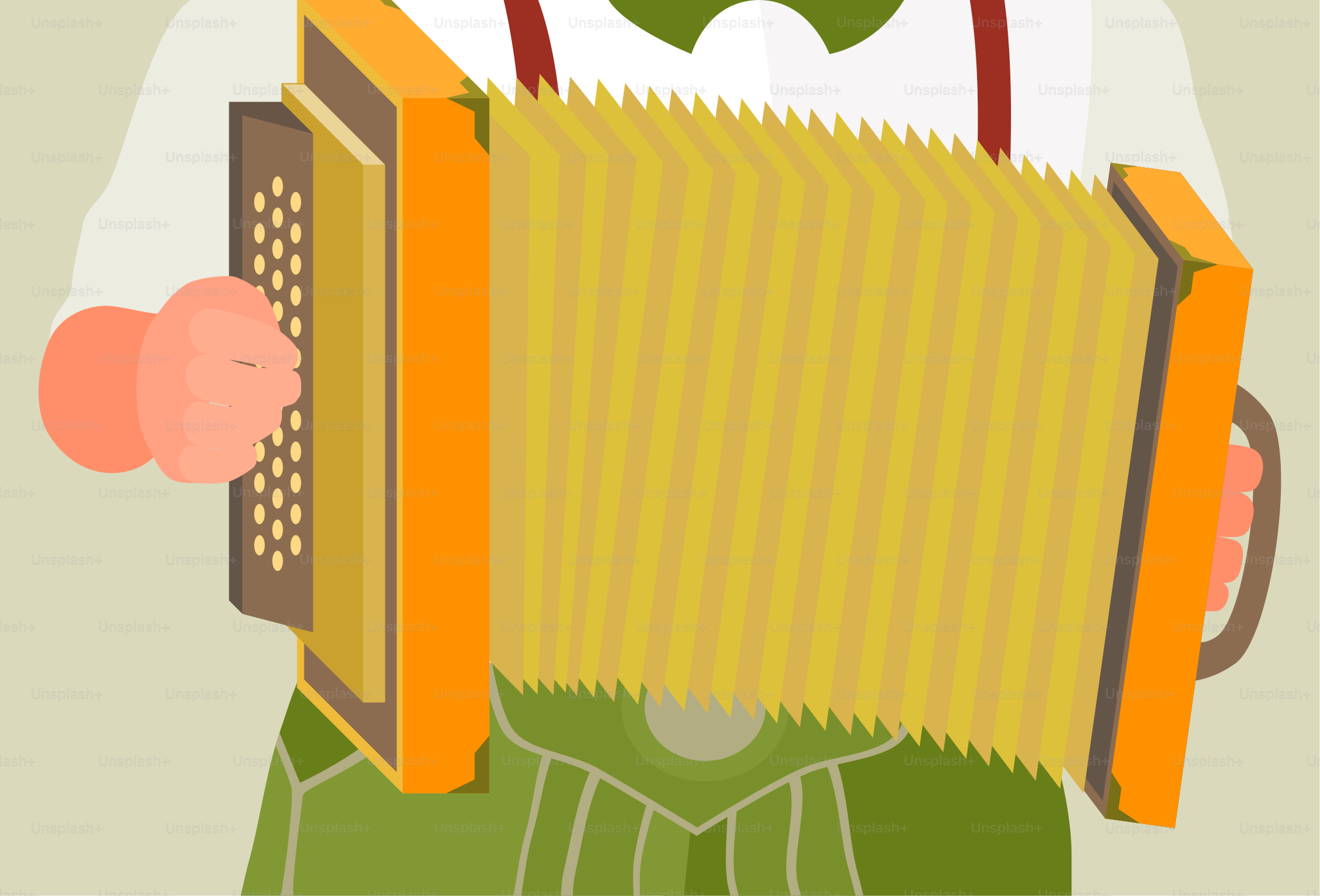 Une personne tenant un accordéon dans ses mains