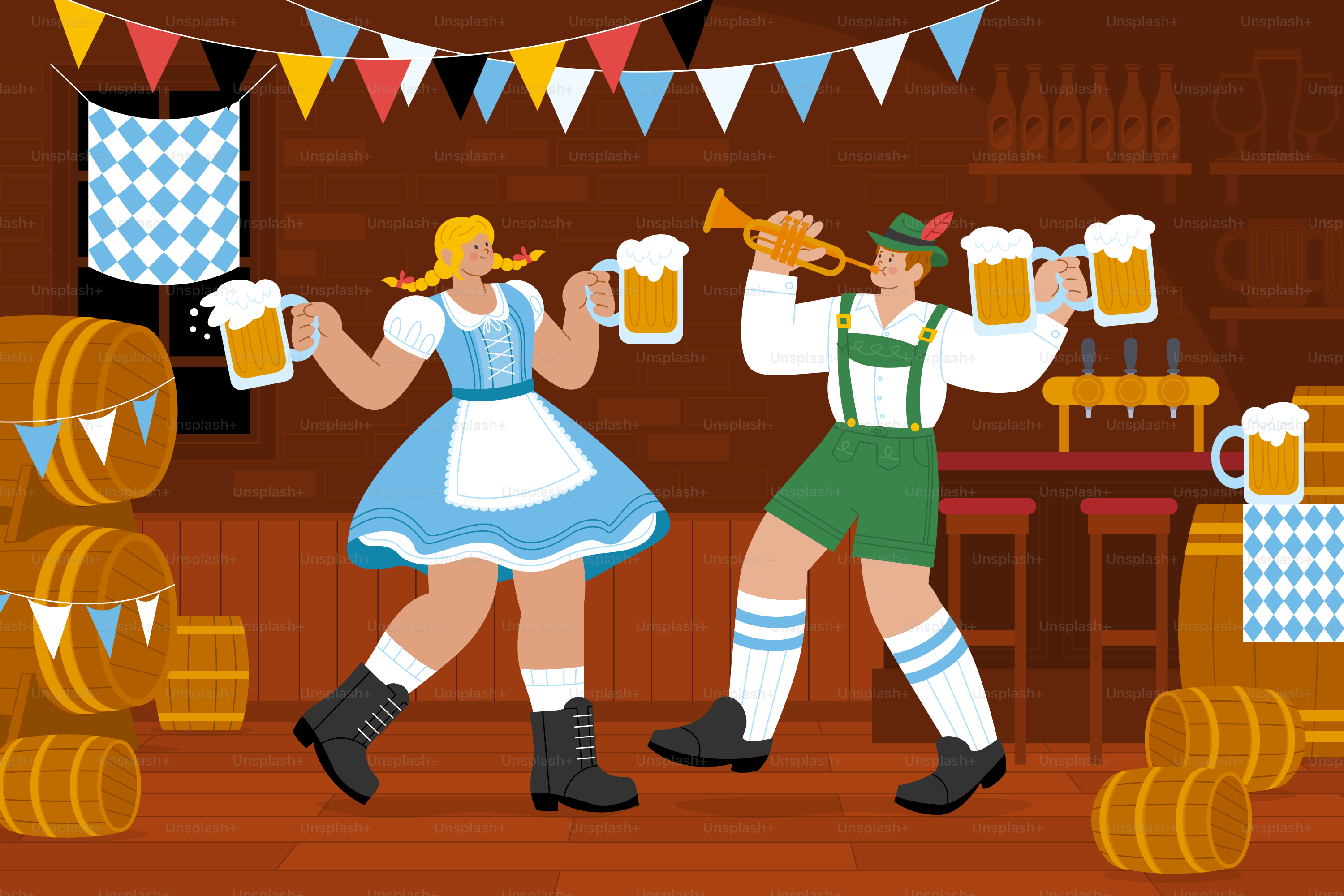 A couple of people that are standing in a room