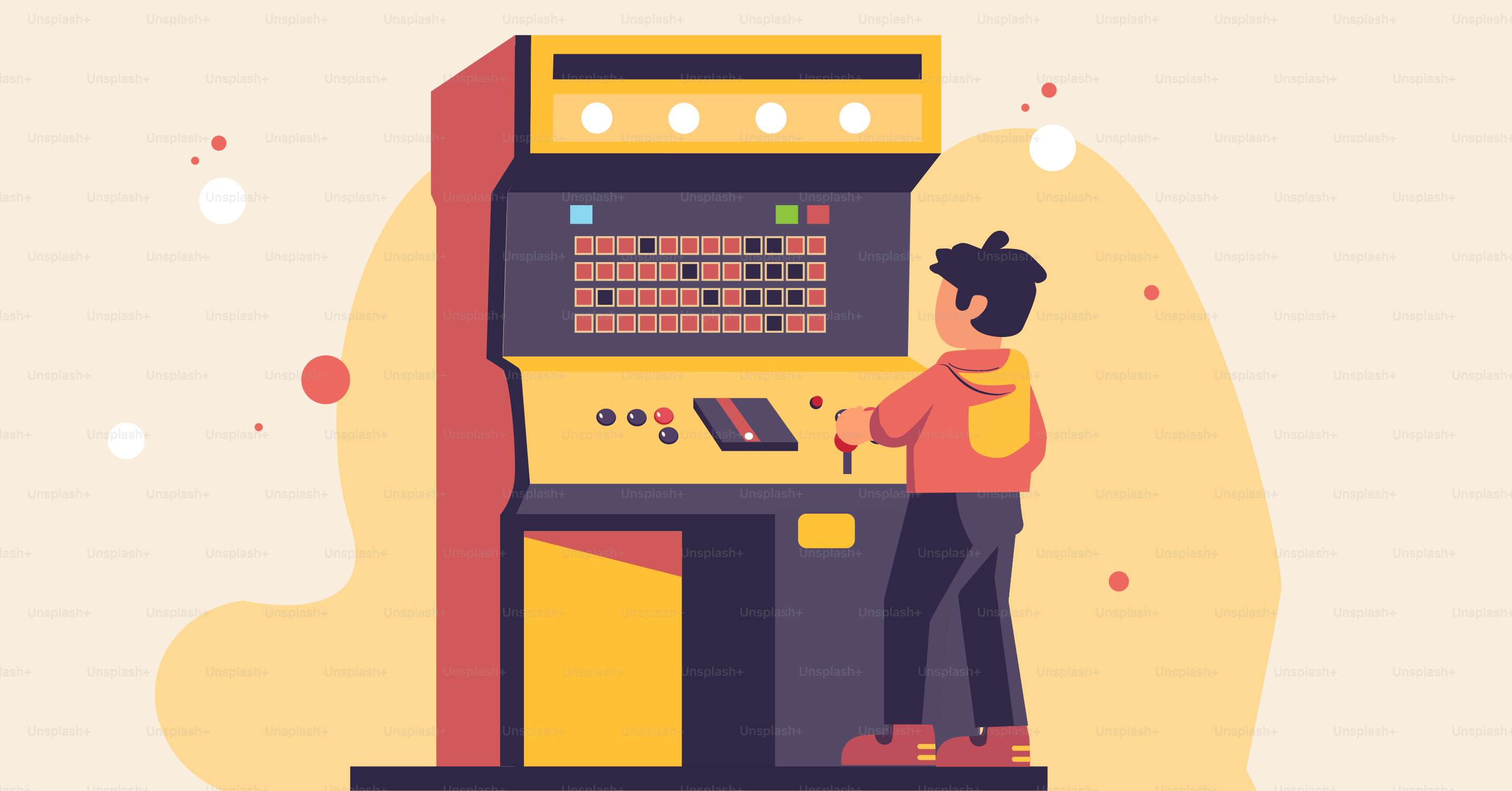A man standing next to a machine with buttons on it
