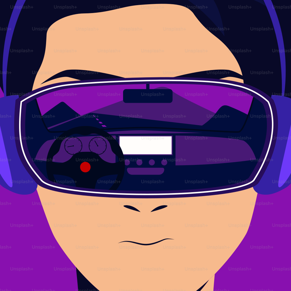 A woman wearing a pair of virtual glasses