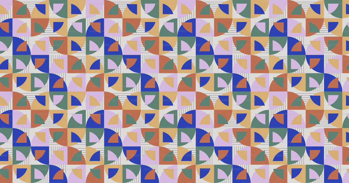 A colorful pattern with many different shapes vector – Geometric ...