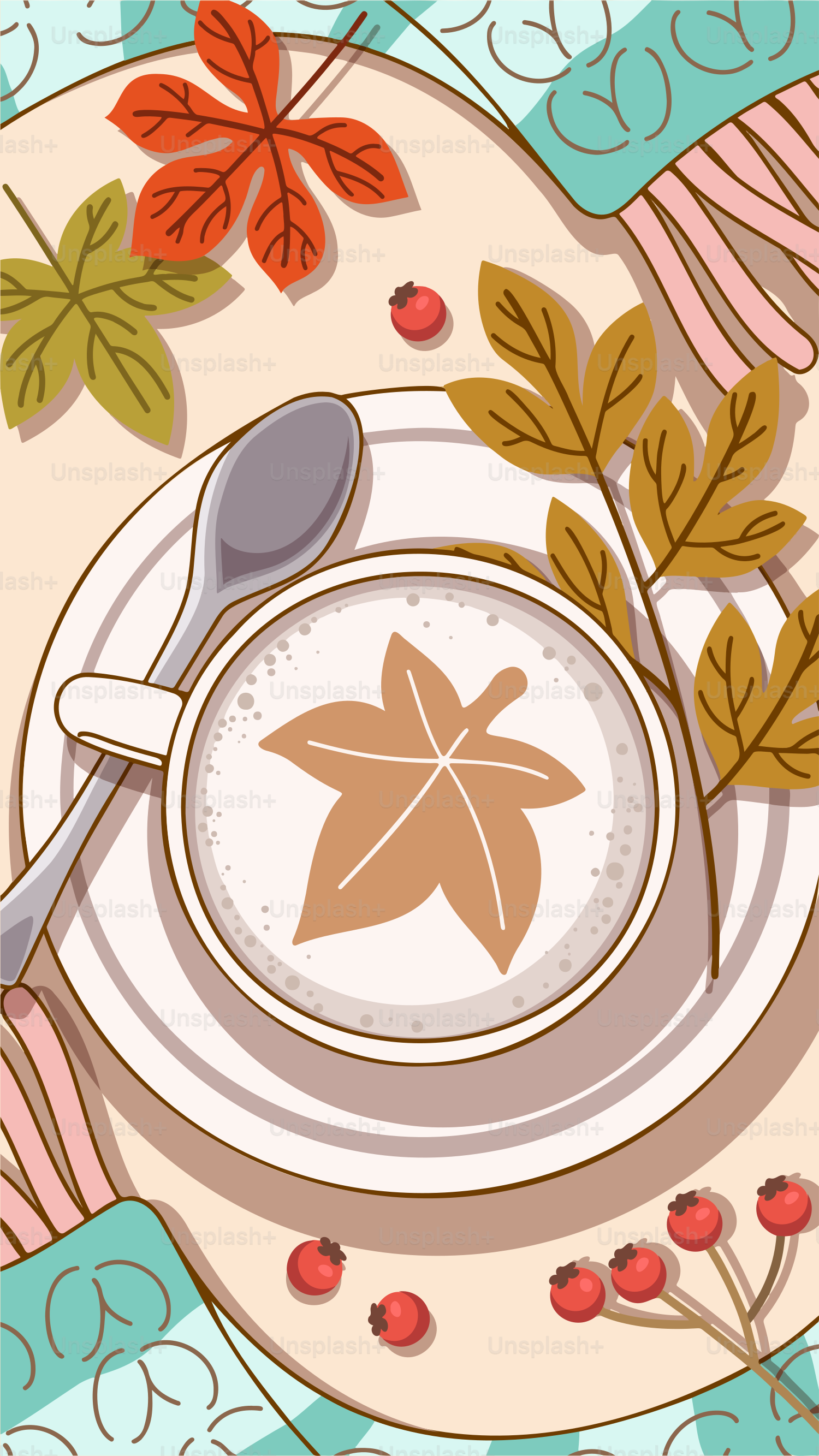 Un plato blanco coronado con una taza de café