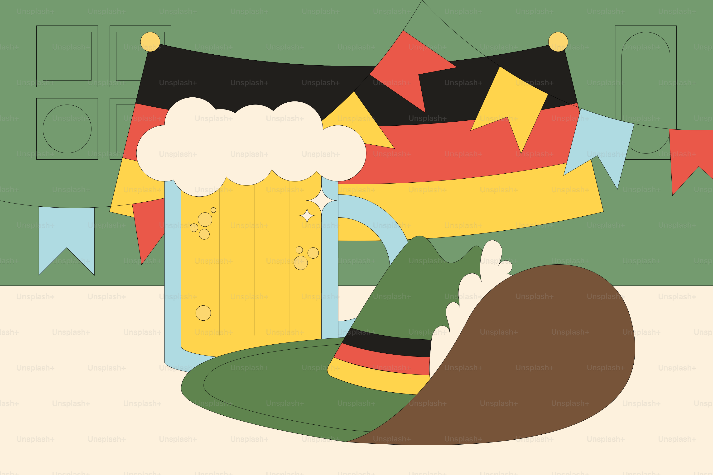 Une chope de bière posée sur une table