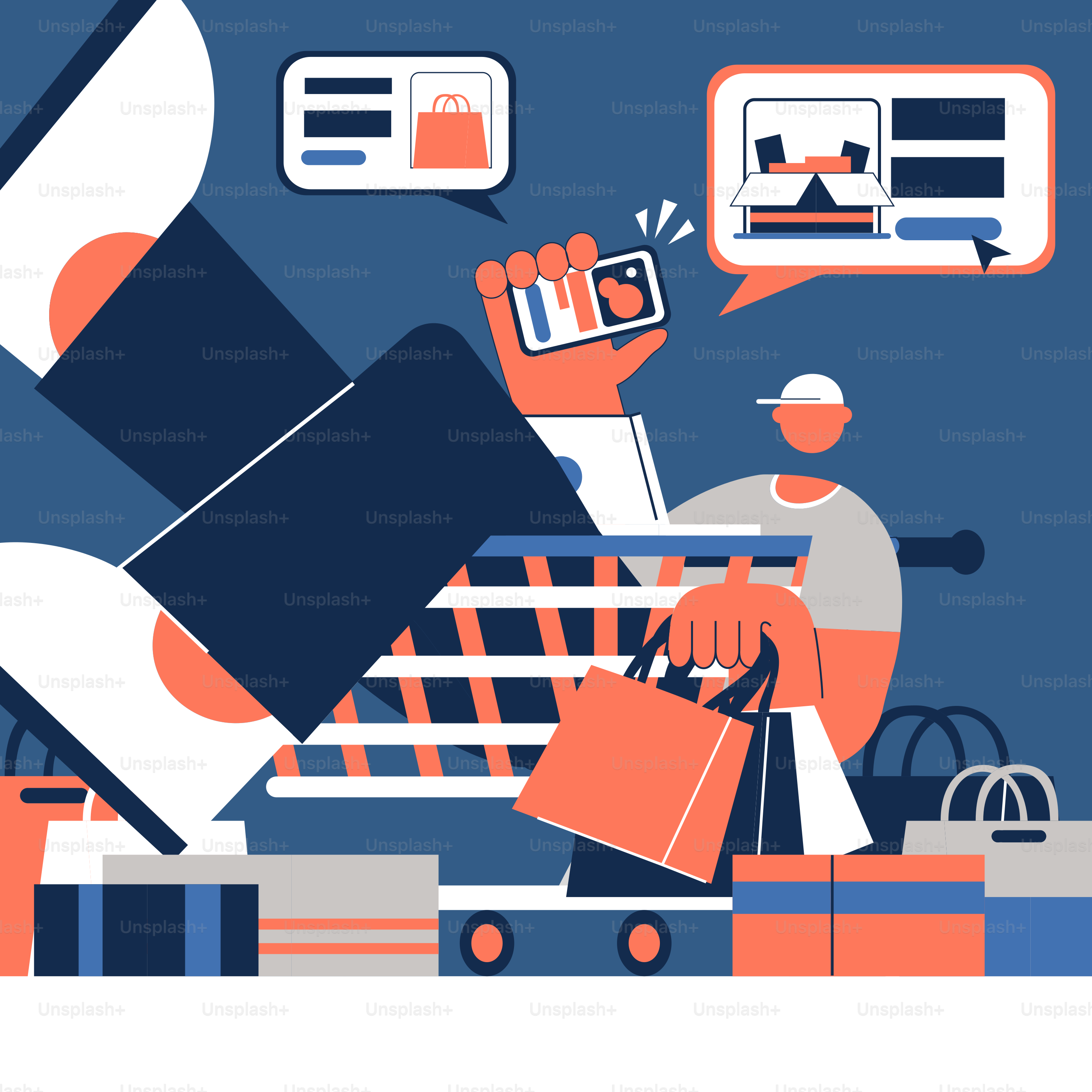 A man holding a shopping bag in his hand