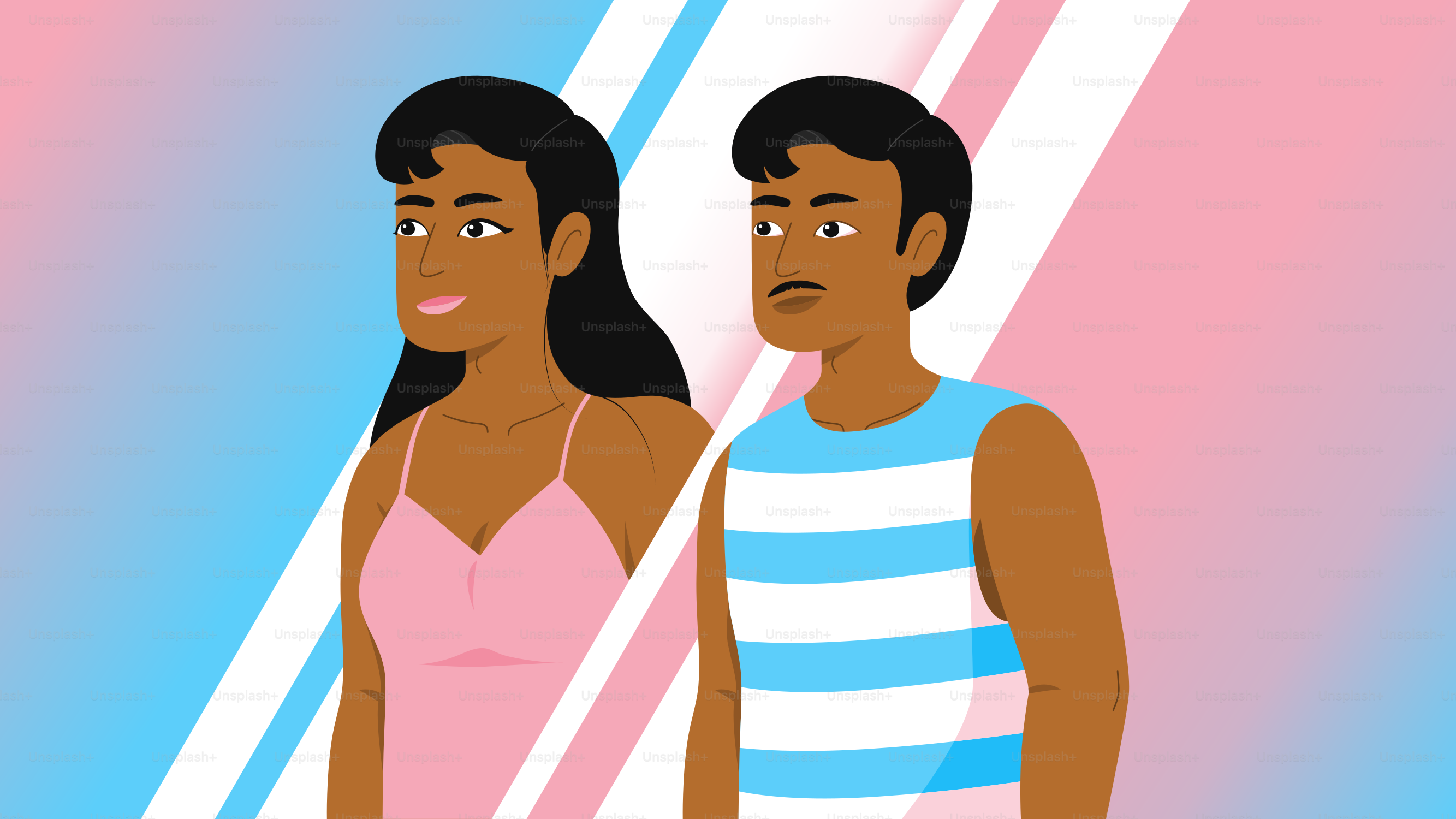 A man and a woman standing next to each other