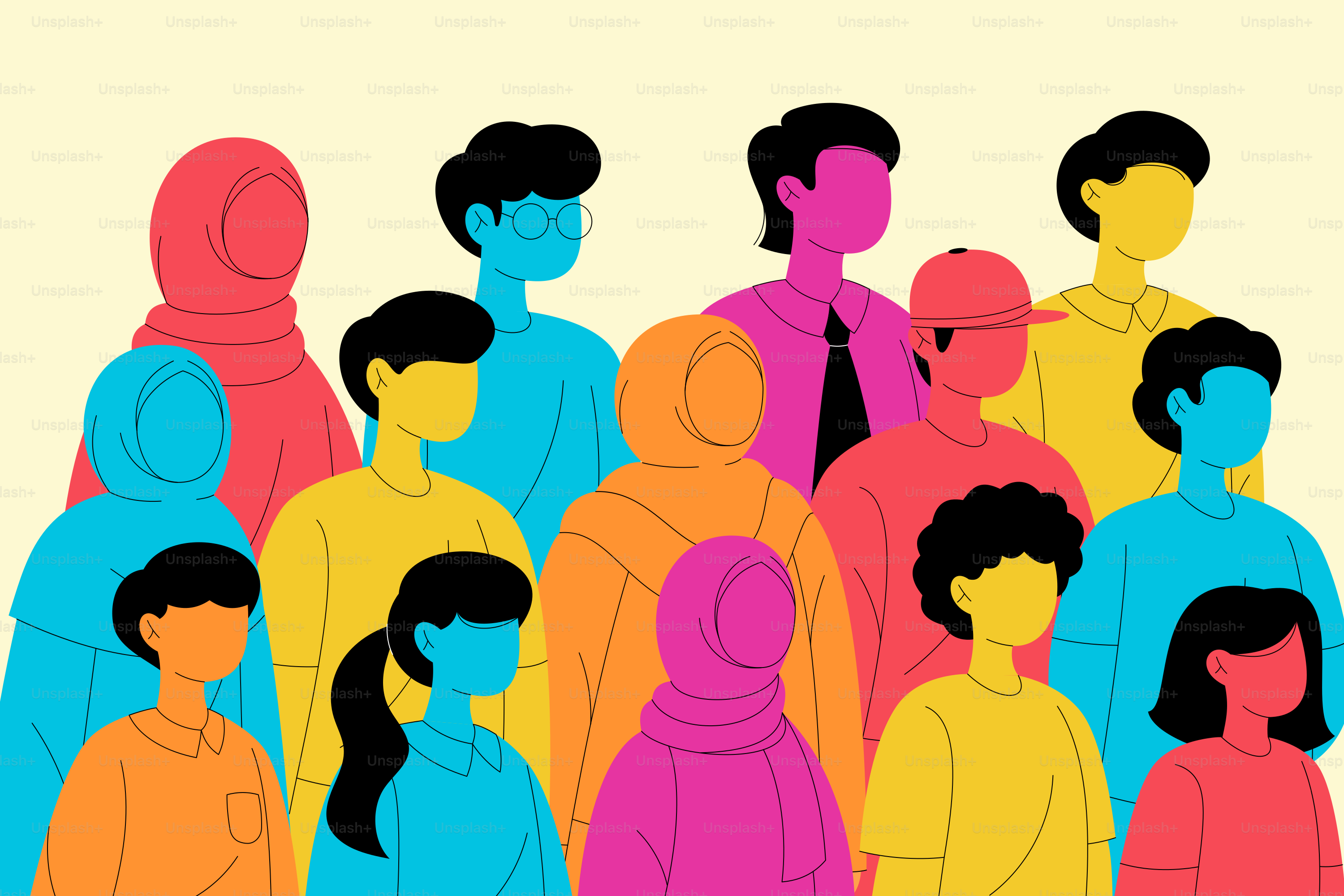 A group of people standing next to each other