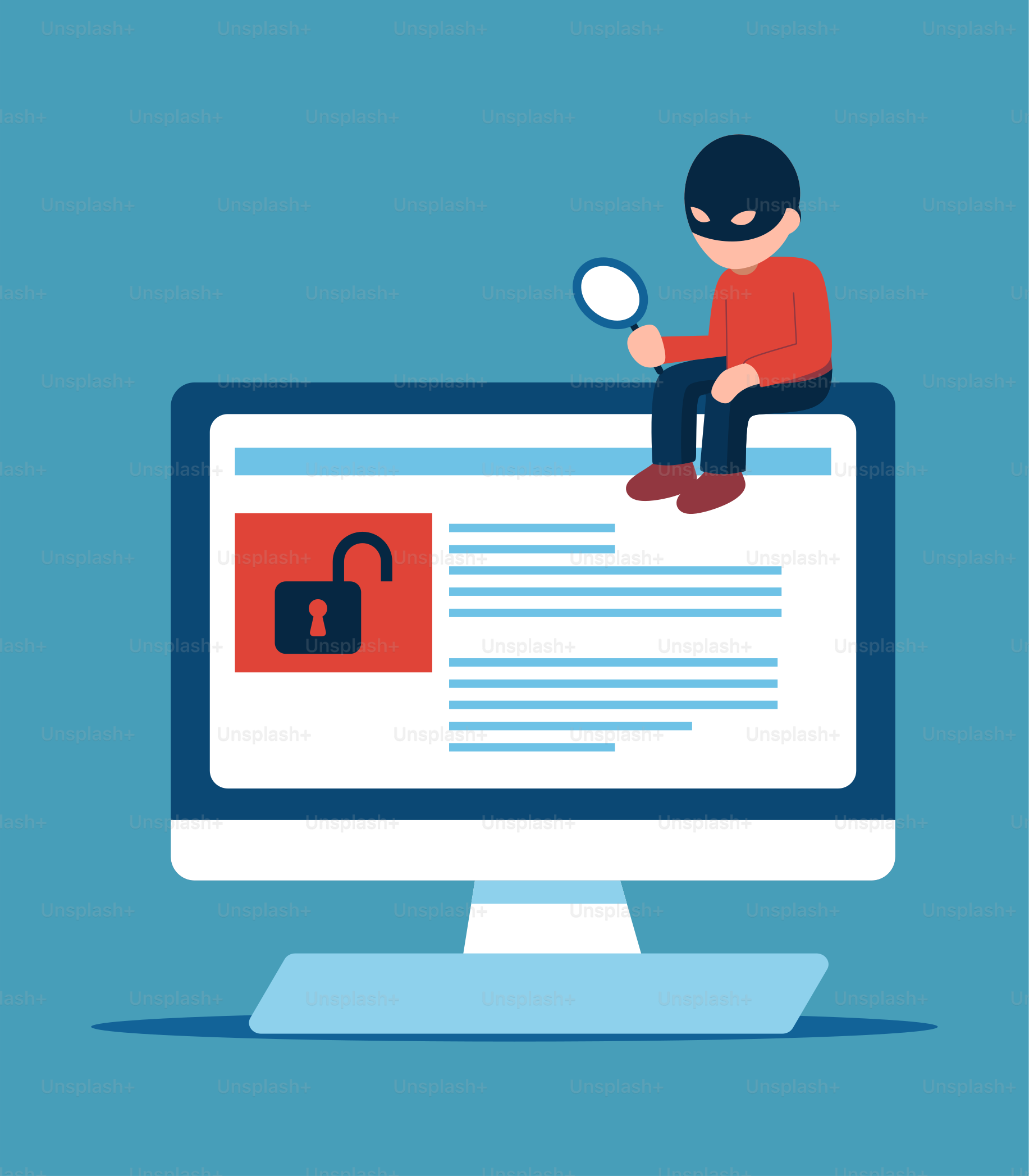 Une personne assise sur un écran d’ordinateur