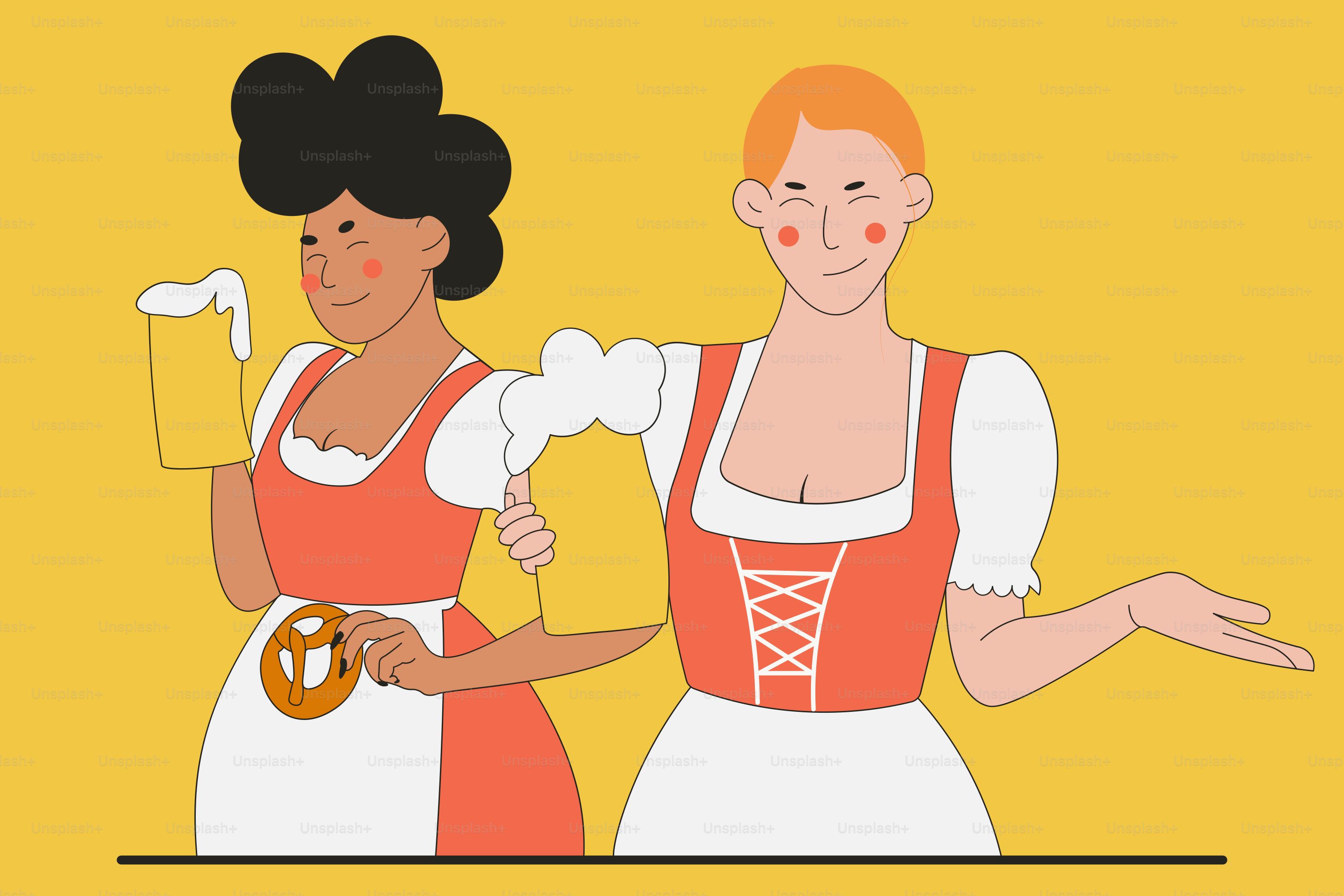 Um casal de mulheres em pé um ao lado do outro