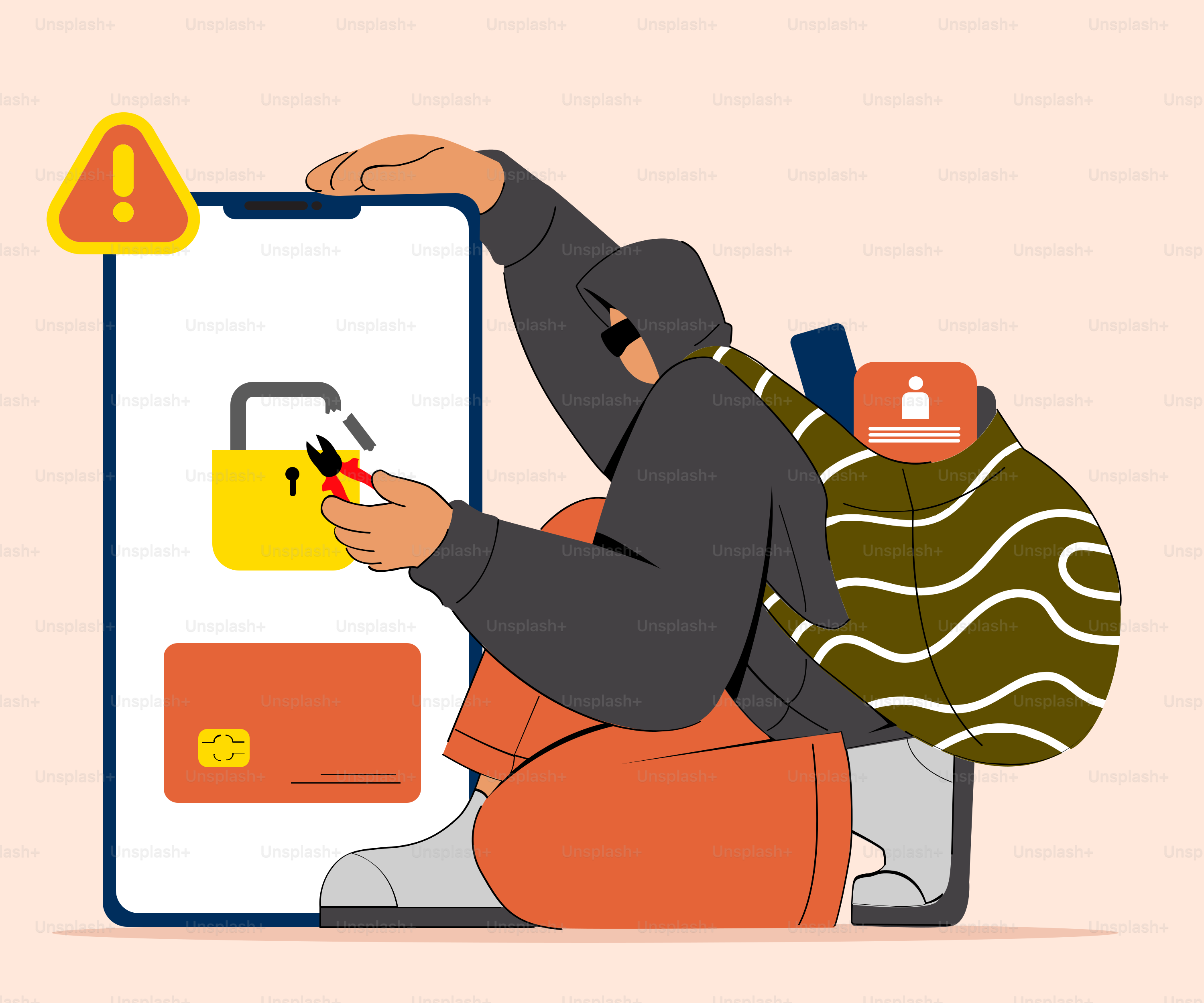 A man in a burka is holding a padlock