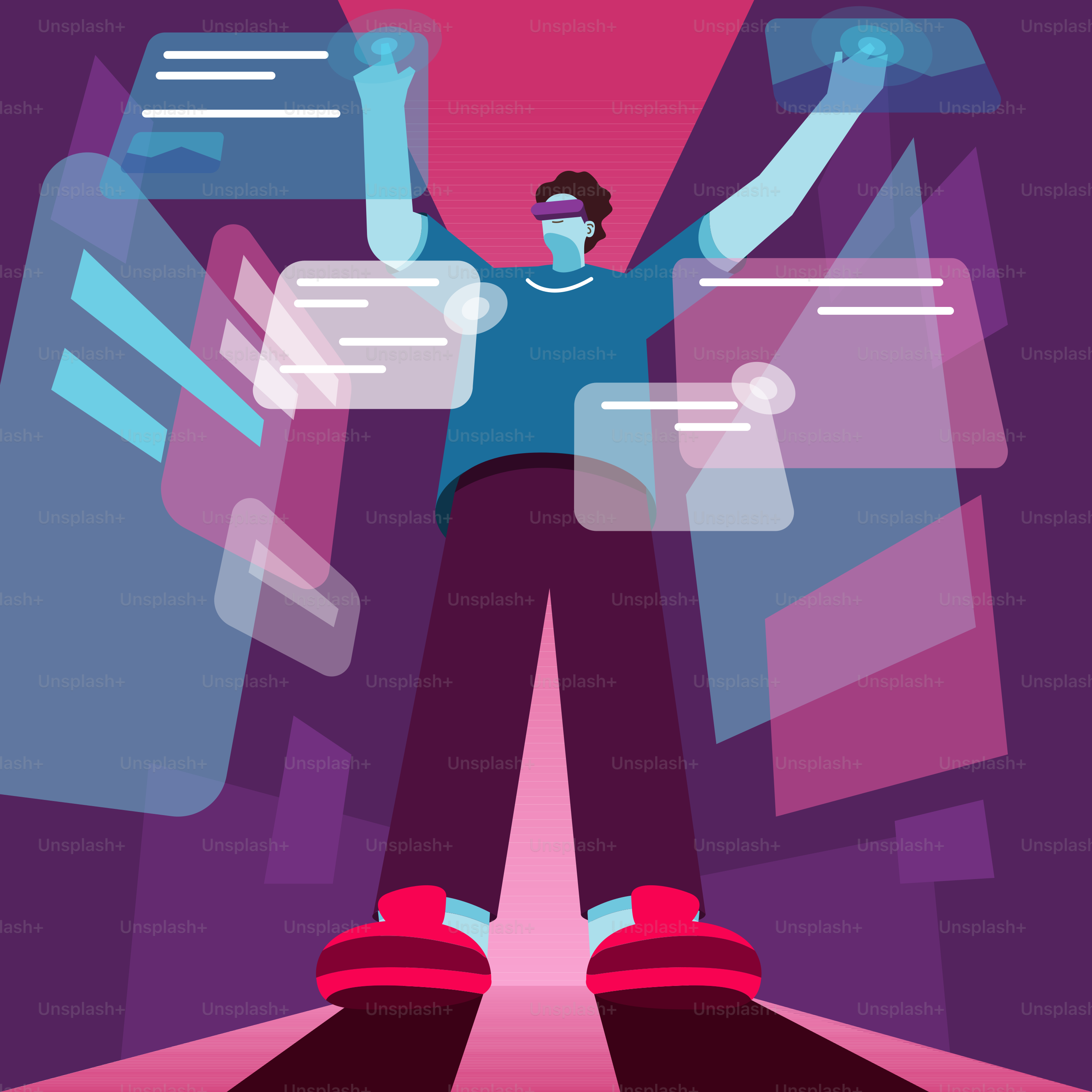 A man standing in front of a purple background