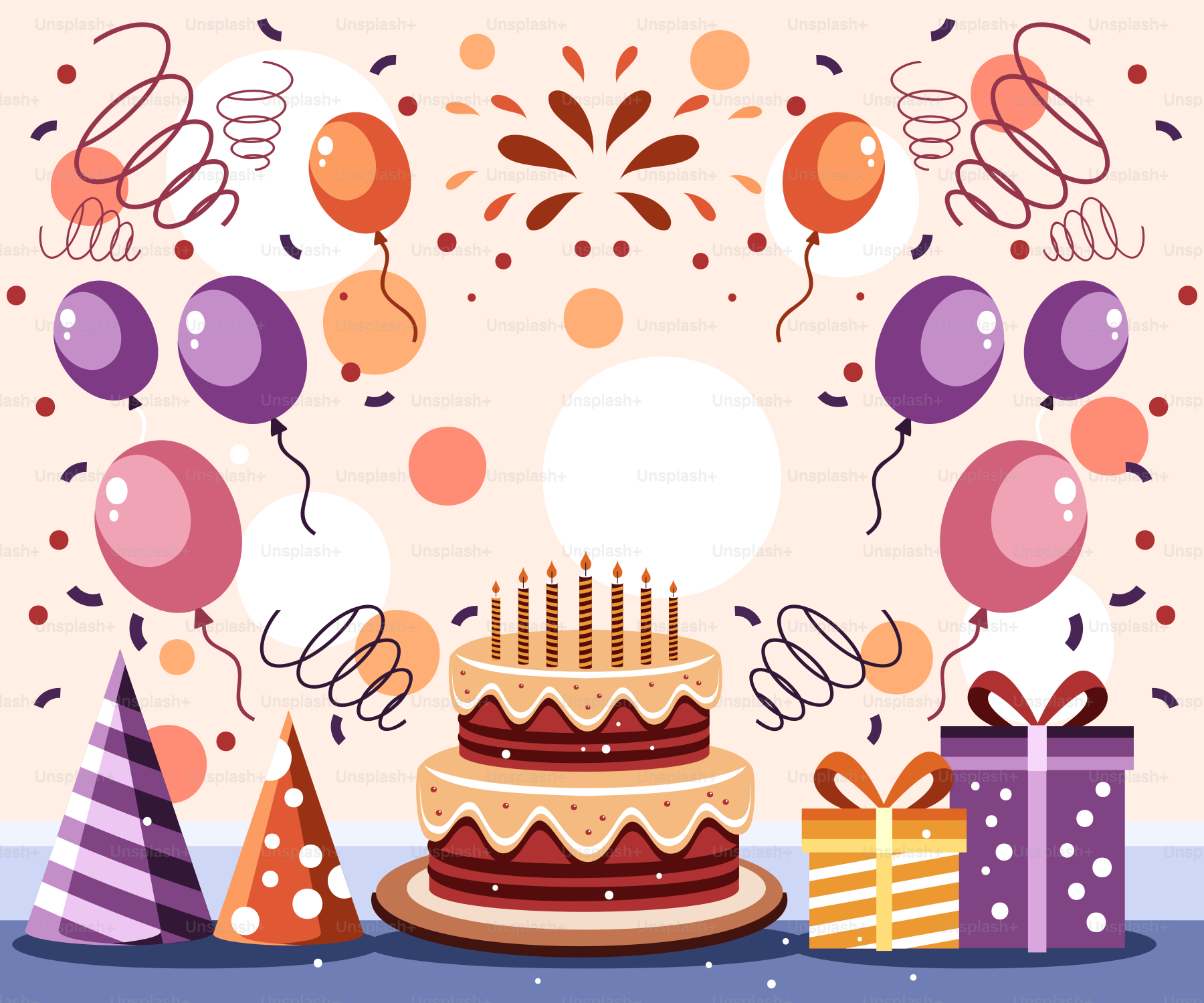 생일 일러스트 | Unsplash에서 벡터 다운로드, image size:3000x2500