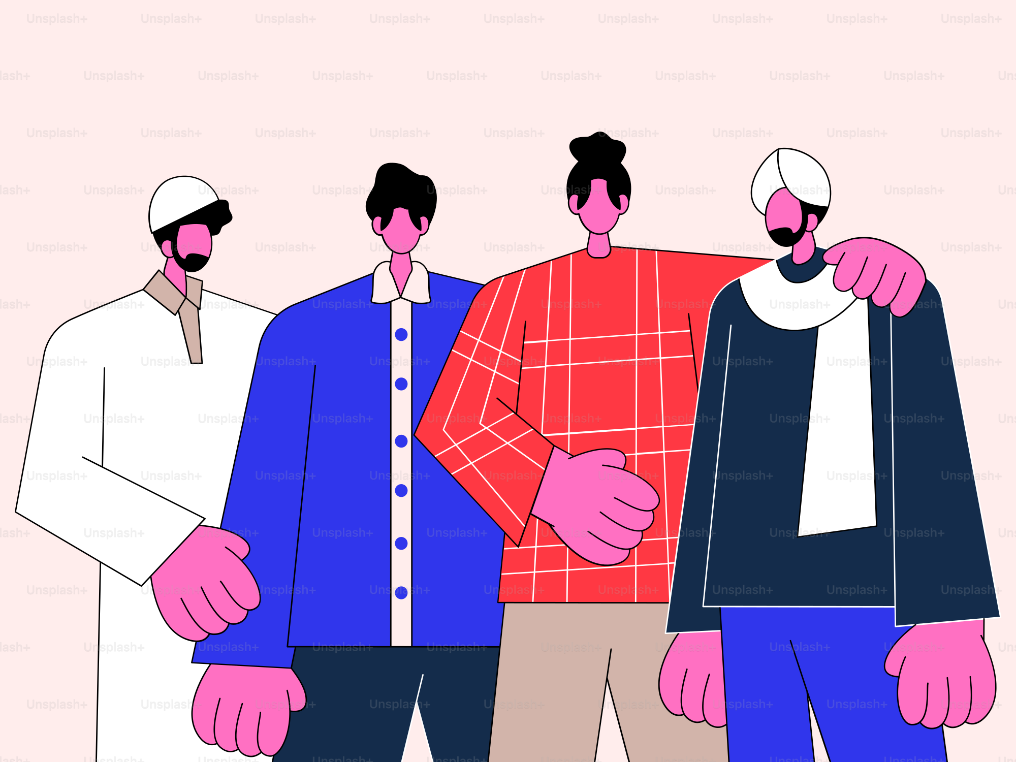 A group of men standing next to each other
