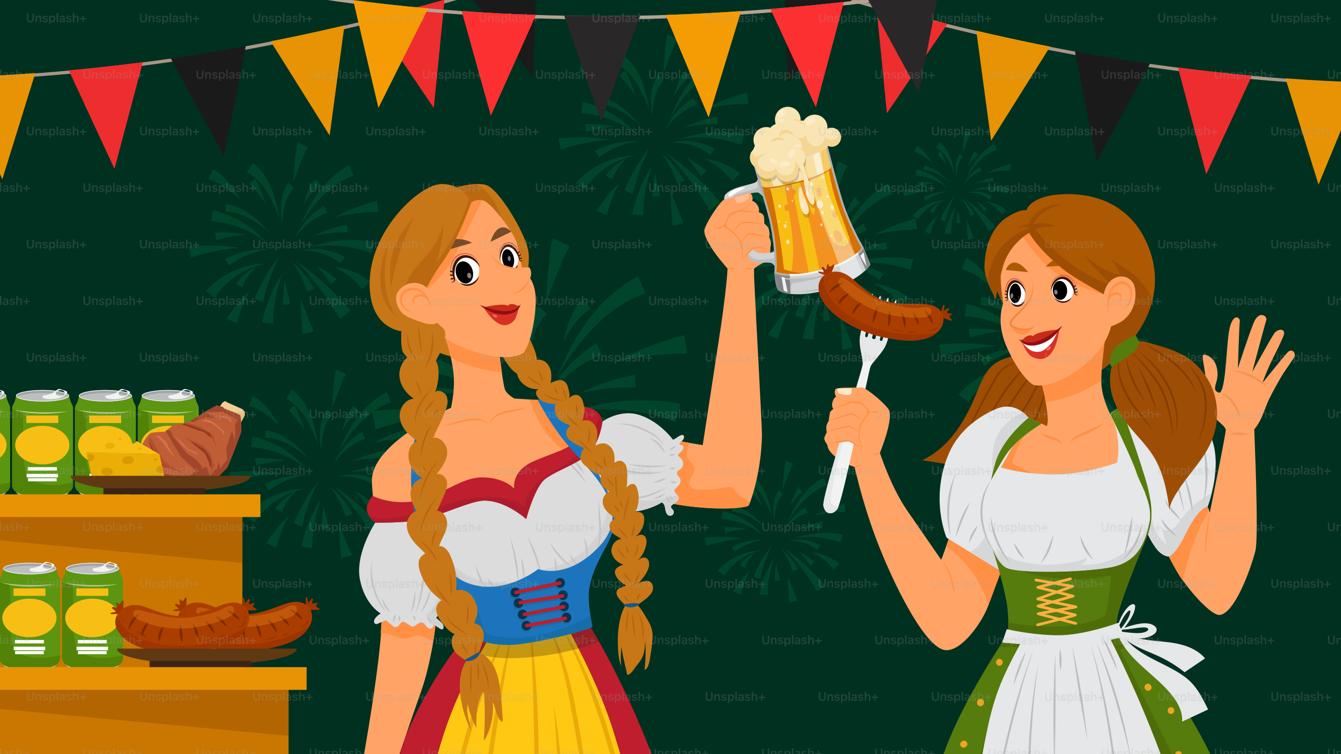 A couple of women standing next to each other