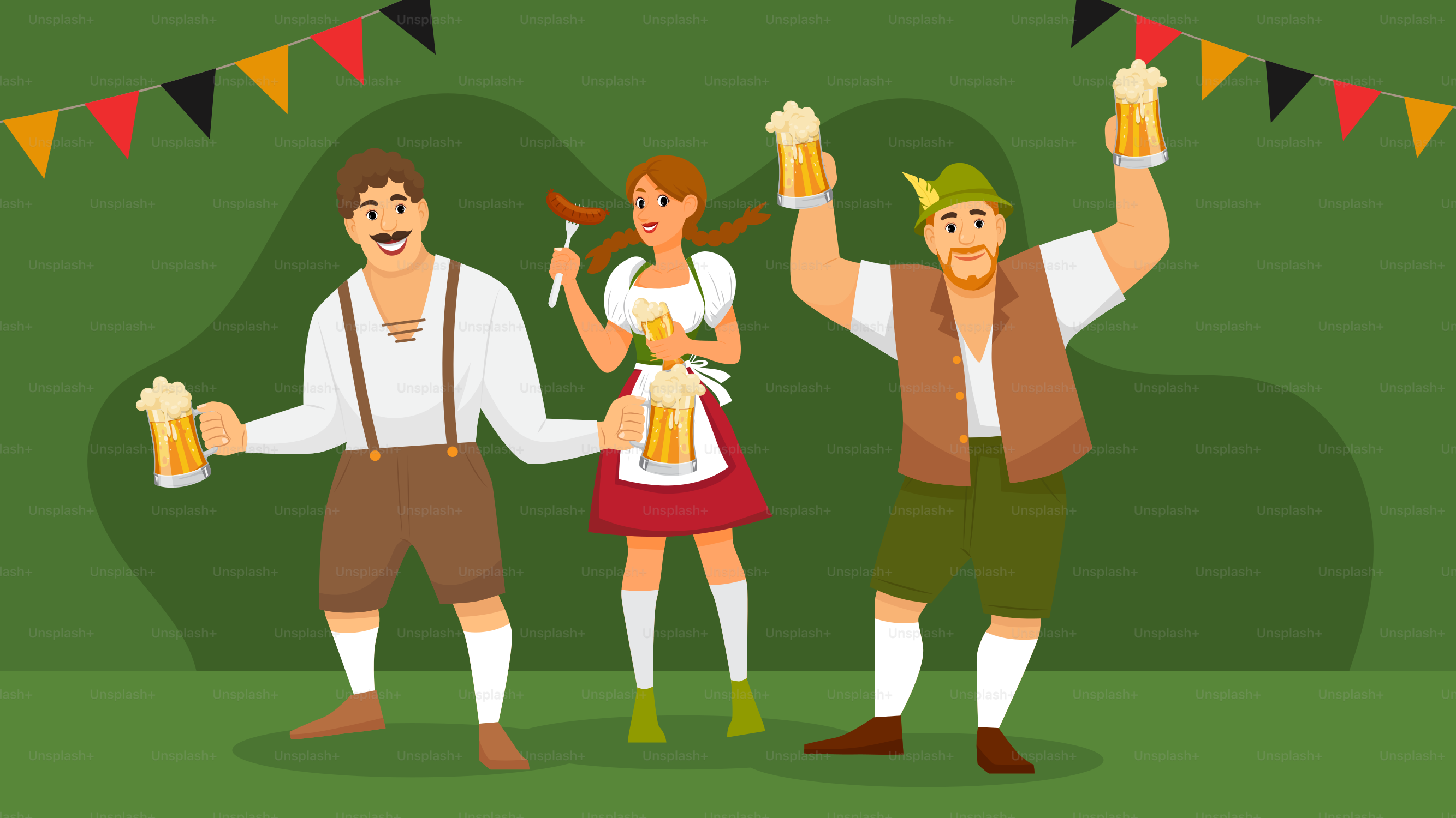 A group of people standing next to each other holding beers vector –  Illustration Image on Unsplash, image size:3000x1687