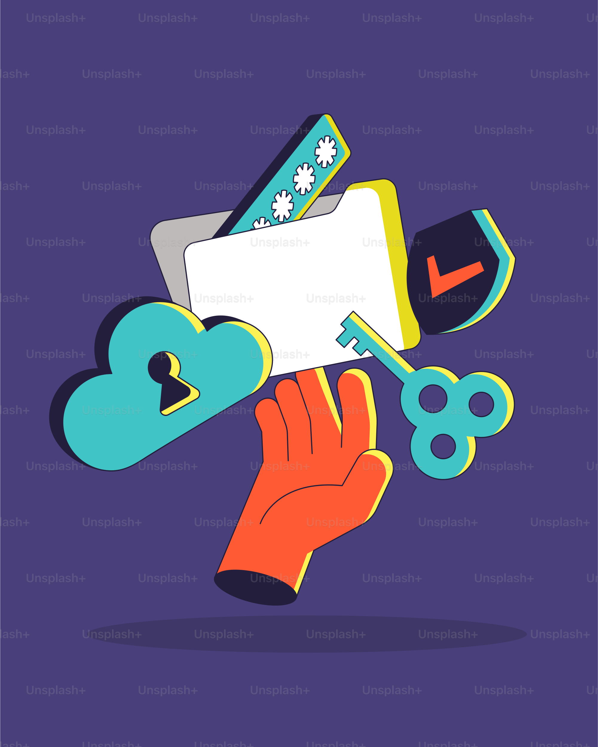 A hand holding a bunch of keys and a lock