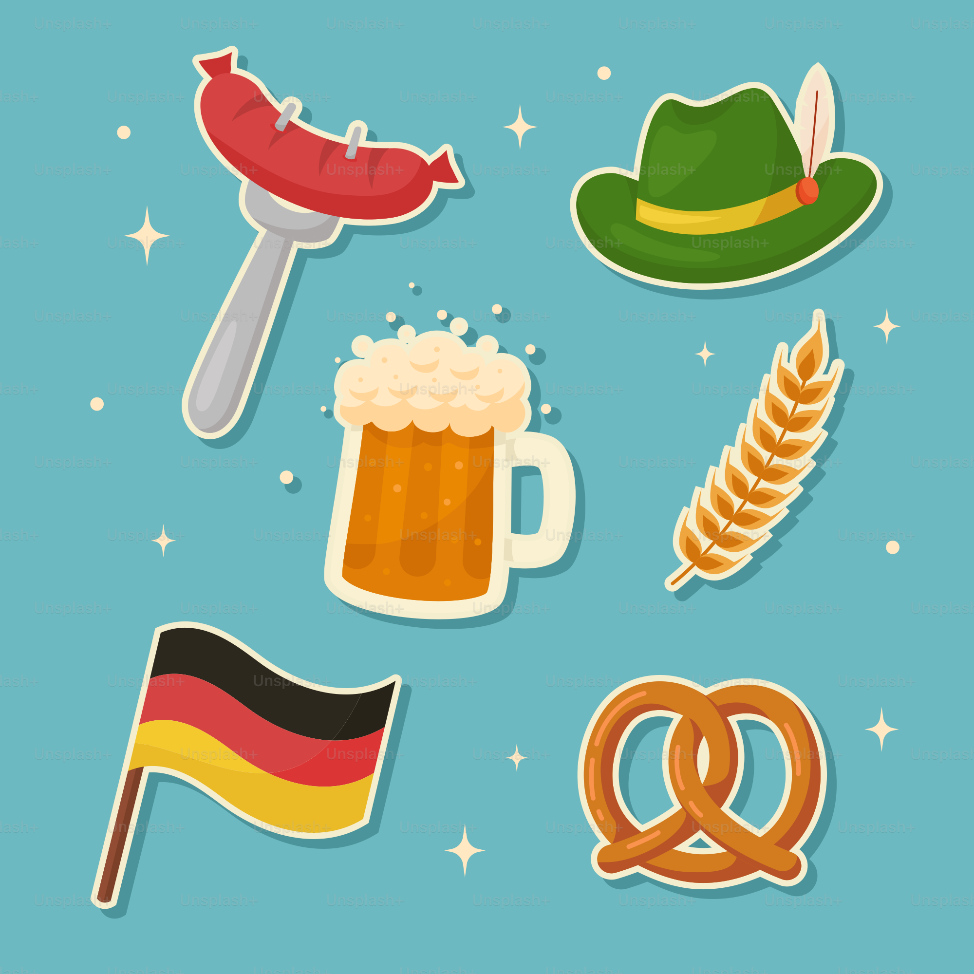 Un tas d’autocollants qui sont sur un fond bleu