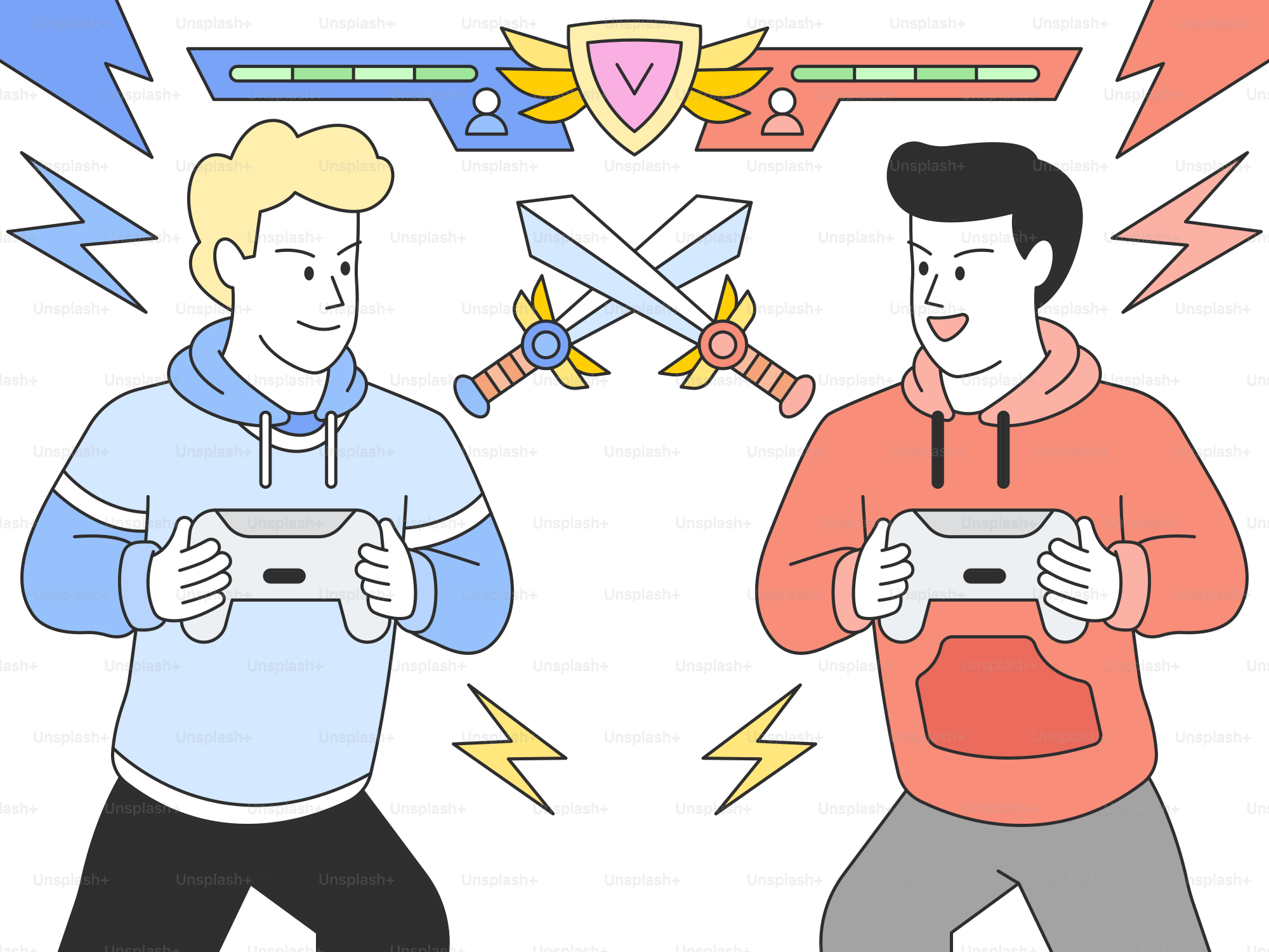 A couple of men standing next to each other