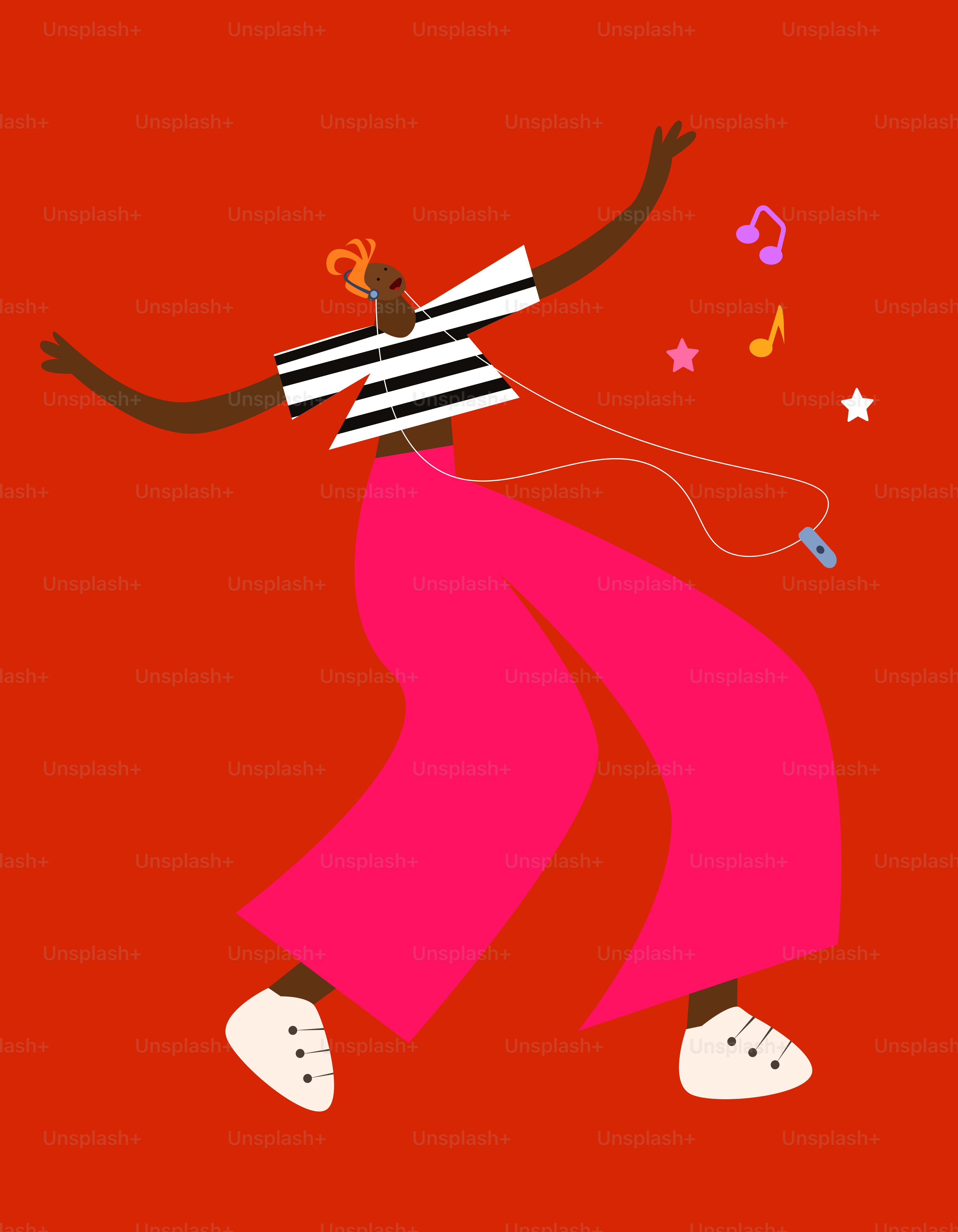 A woman in a pink dress is dancing