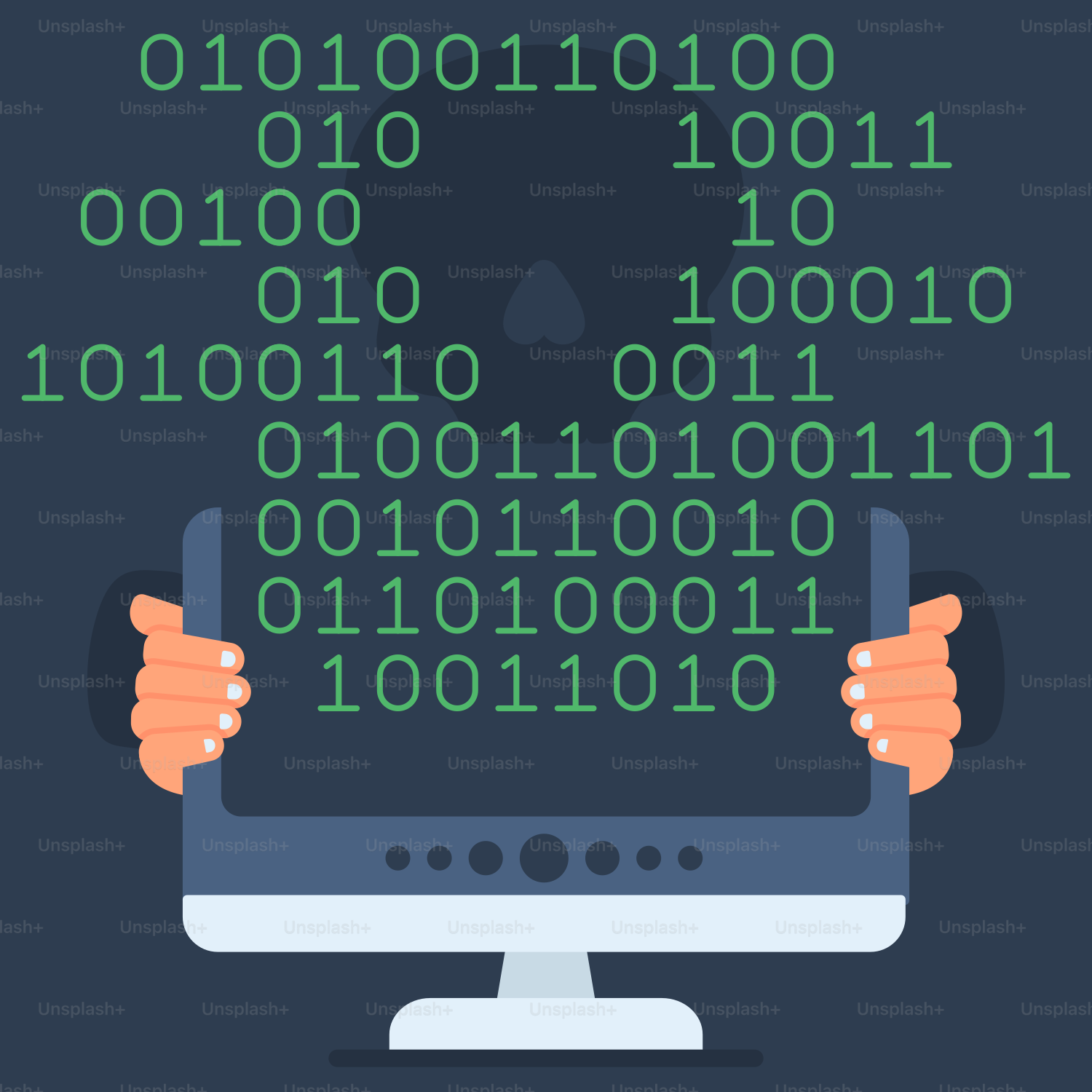 Eine Person, die einen Computerbildschirm mit Zahlen hält