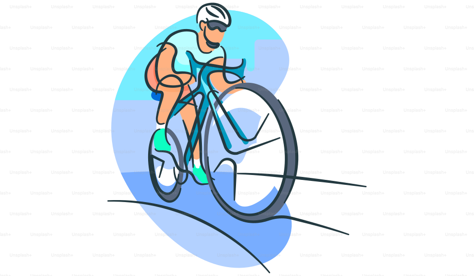 A man riding a bike down a street