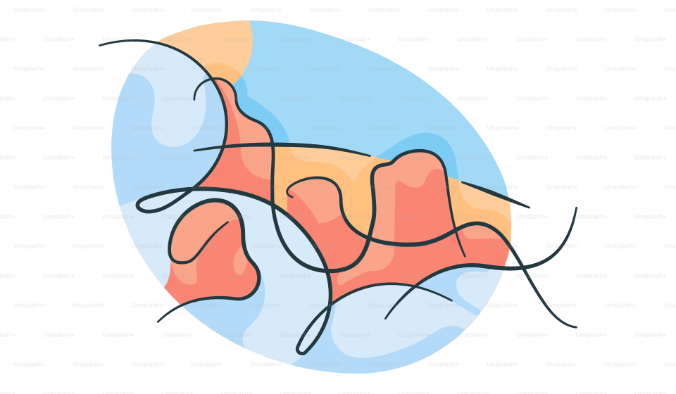 A drawing of a stomach in a circle