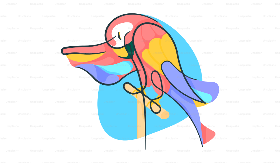 A colorful bird sitting on top of a wooden stick