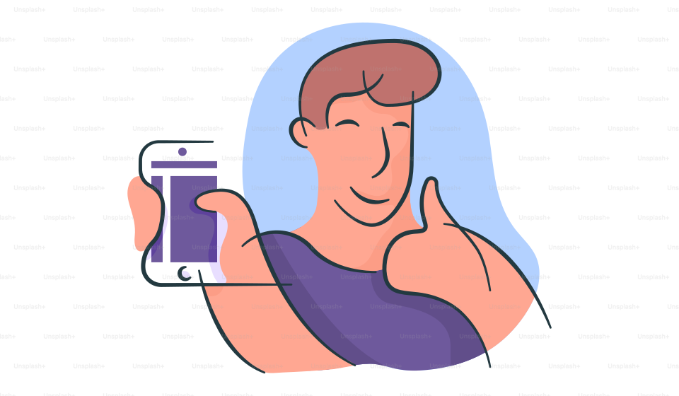 A man holding a smart phone in his hand