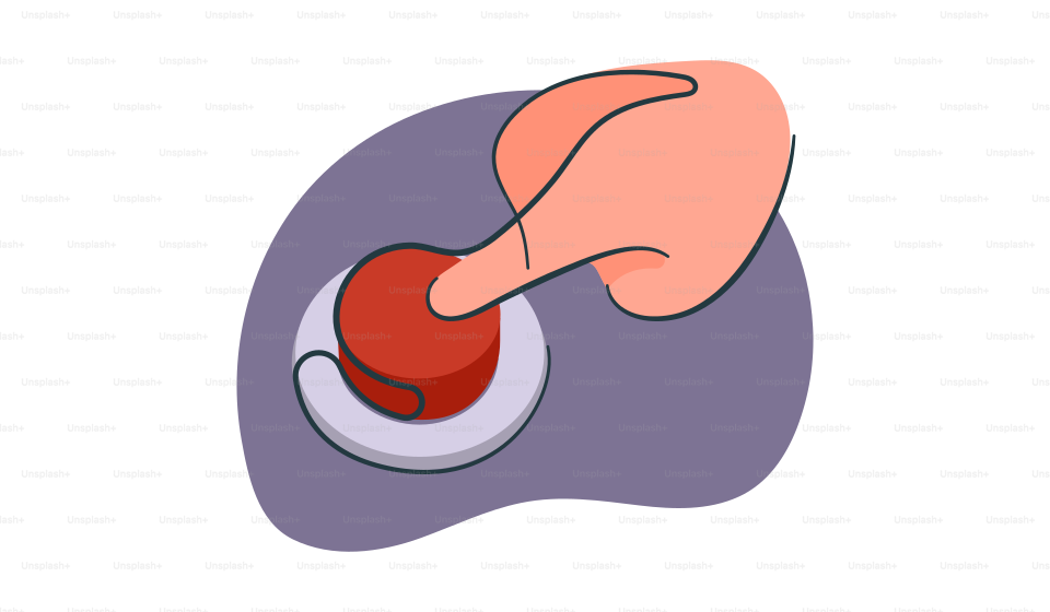 A hand pushing a button on a button