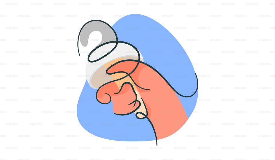 A hand holding a button with the text, the hand of a person holding a