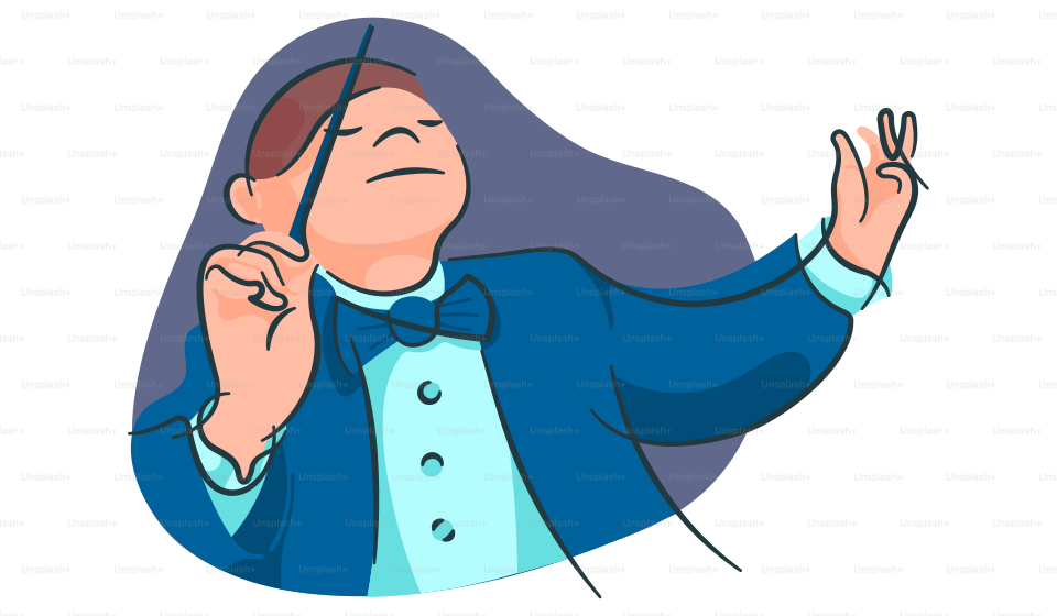 A man in a blue suit and bow tie