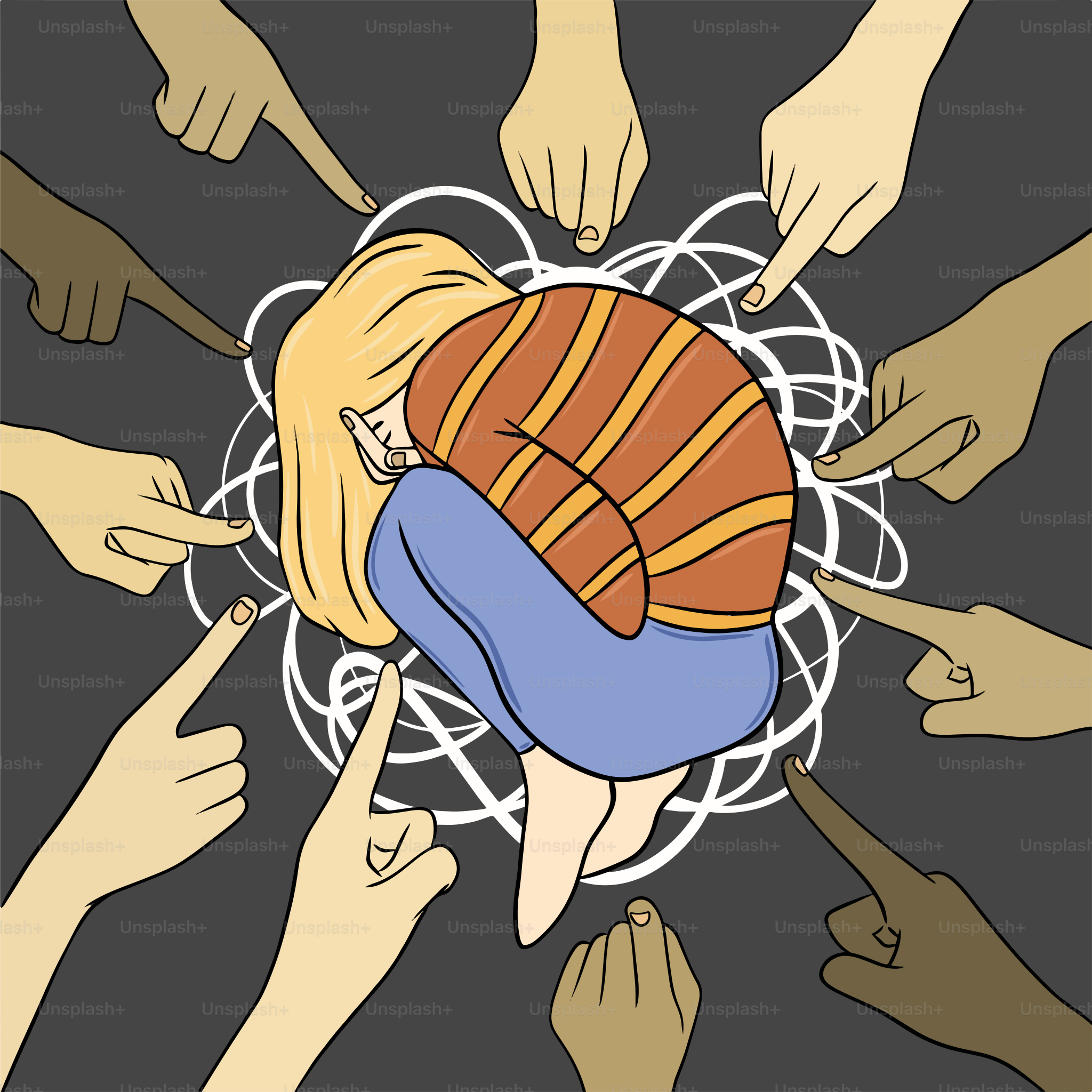 A group of people holding their hands together