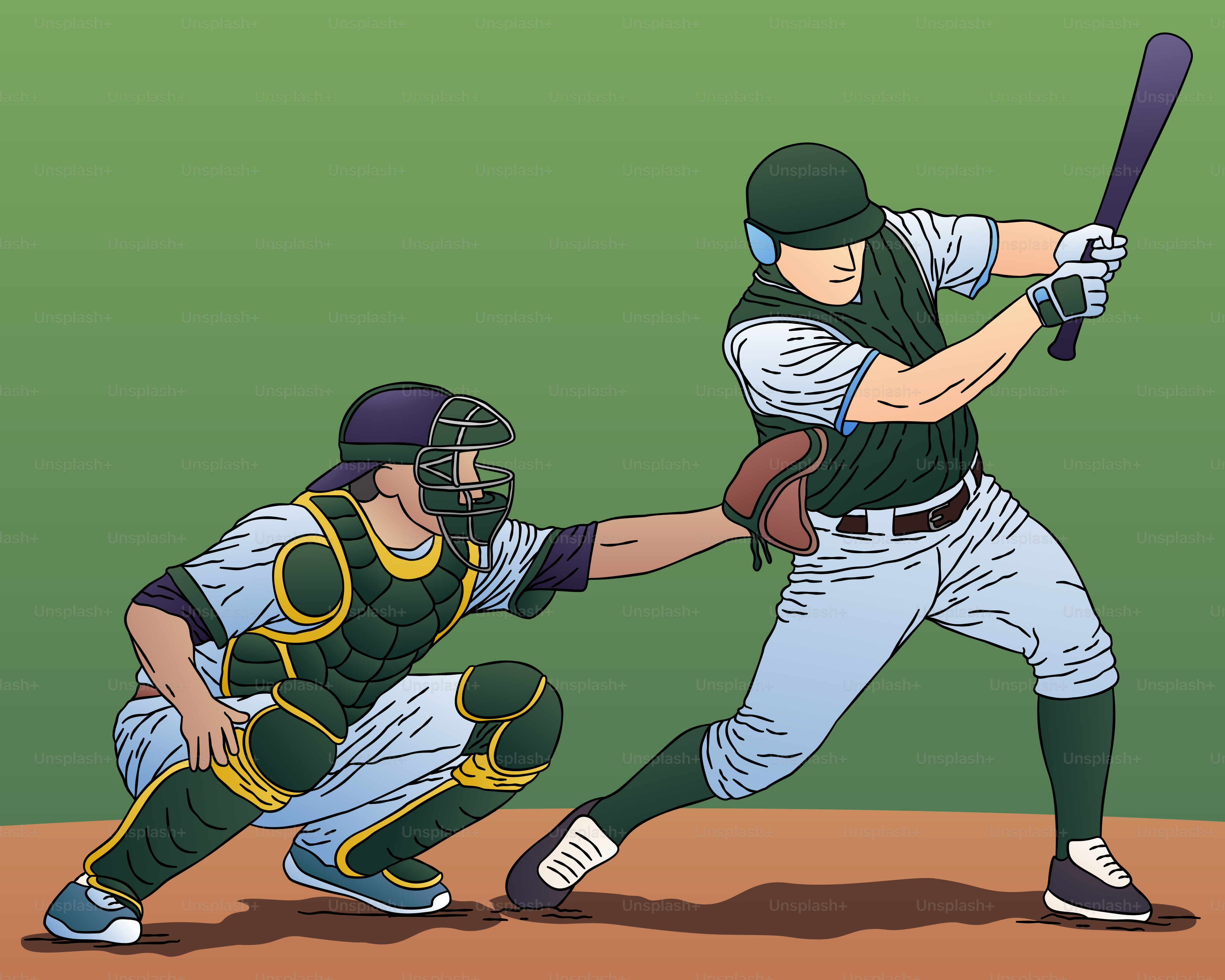 A baseball player swinging a bat at a ball