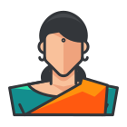 El avatar de una mujer se muestra en un estilo plano