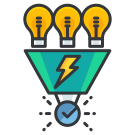 Eine Strichzeichnung einer Glühbirne, aus der ein Blitz herauskommt Vektor  – Bild zum Thema Abstrakt auf Unsplash, image size:3000x3000