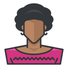 Le visage d’une femme en haut rose