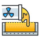 Un objeto amarillo con un abanico que sobresale de él