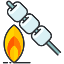 Eine Zeichnung einer Flamme mit einem Feuerzeug darauf