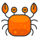 Un cangrejo con tres patas y dos ojos