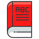 Ein rotes Buch mit weißem Hintergrund